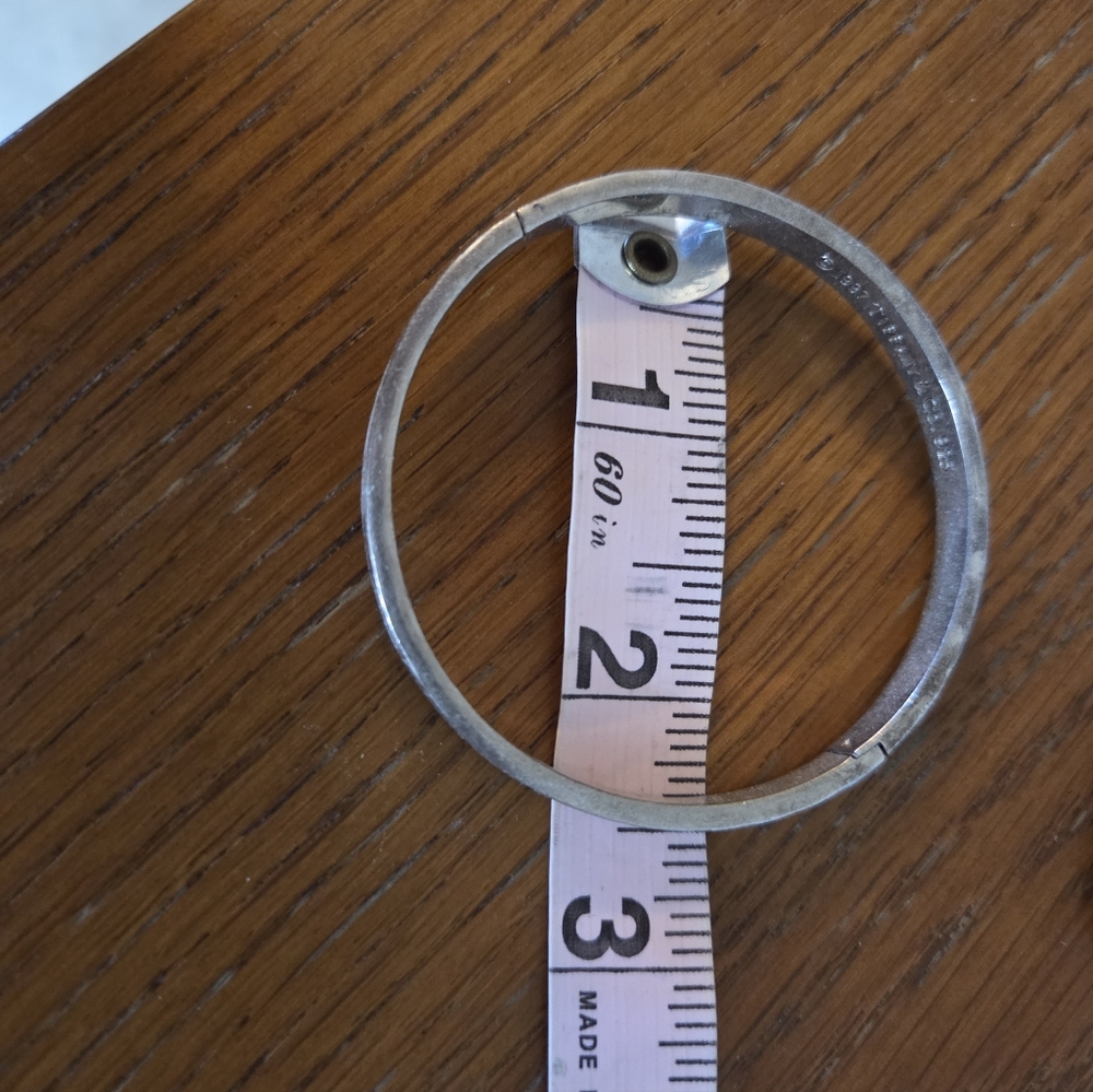 Tiffany & Co 1997 Script Sterling Bangle Bracelet View 6